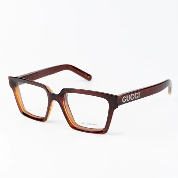 NEW Gucci GG1725O 002 Brown Unisex Square Eyeglasses GG 1725O